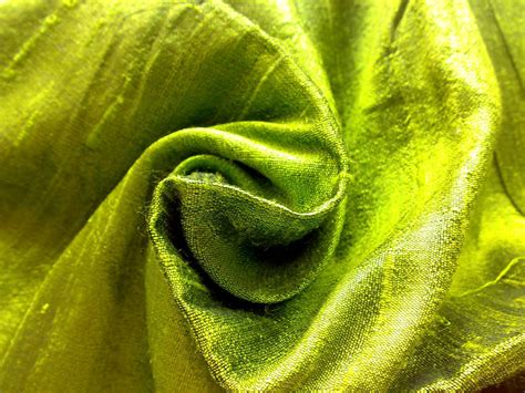 green raw silk indian handloom khadi noil fabric quarter  raajma