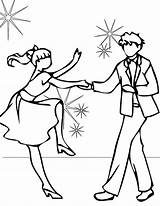 Dance Coloring Pages Party Prom Jazz Getcolorings sketch template