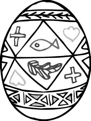 easter colouring easter egg decorated colouring page