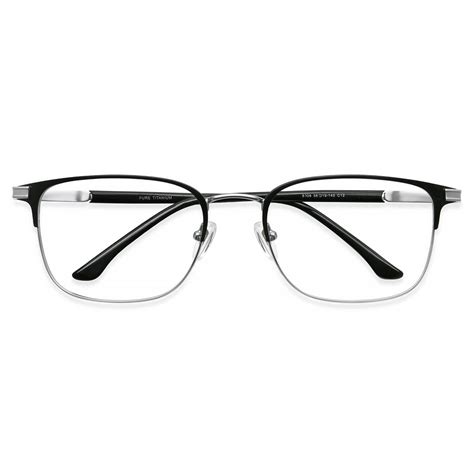 9008 rectangle black eyeglasses frames leoptique