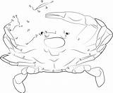 Brachyura Crab Unisci Puntini Connect sketch template