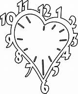 Clock Coloring Pages Printable Kids sketch template