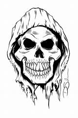 Grim Reaper Face Drawing Getdrawings sketch template