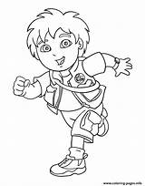 Go Coloring Diego Pages Running Printable sketch template