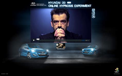 the hyundai i30 online hypnosis experiment on behance