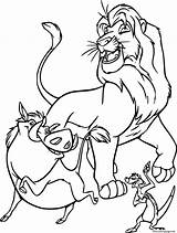 Simba Pumbaa Timon sketch template