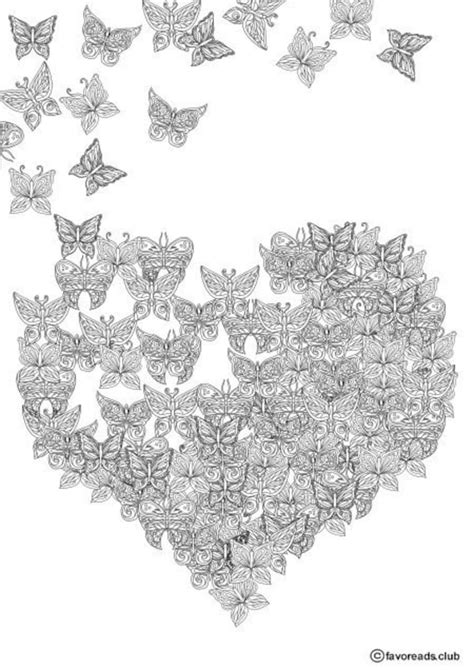 butterfly heart printable adult coloring page  favoreads etsy