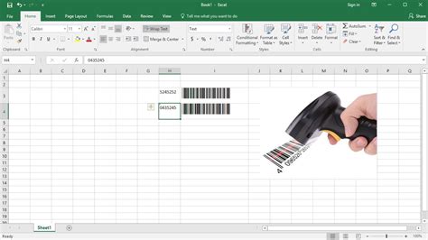 create barcode  excel  barcode font work  barcode scanner youtube