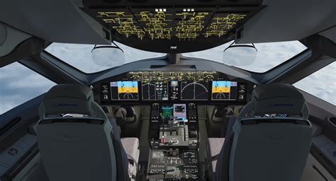 model  dreamliner cockpit turbosquid