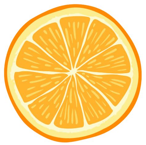 printable orange slice coloring page