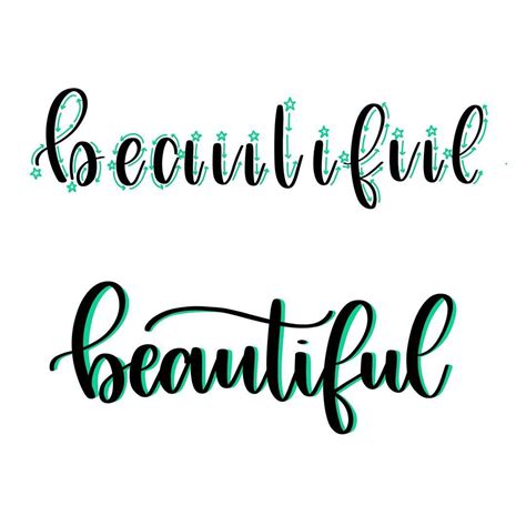 brush lettering tutorial   hand letter  word beautiful