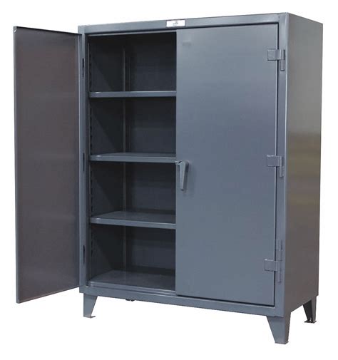 strong hold heavy duty storage cabinet dark gray            assembled
