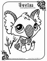 Coloring Pages Cuties Koala Printable Heather Pet Baby Cute Animal Littlest Animals Color Chavez Pets Colouring Tegninger Lps Dyr Drawings sketch template