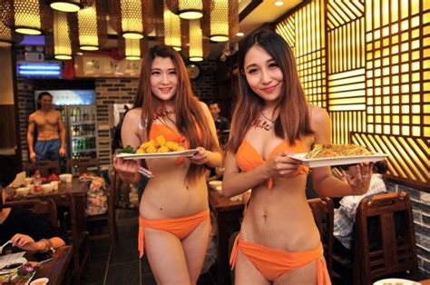these chinese restaurants with bikini clad waitresses are going super viral online world of buzz