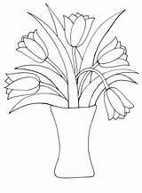 Coloring Tulip Pages Printable Flower Tulips Outline Flowers Drawing Bouquet Nature Getcoloringpages Template sketch template