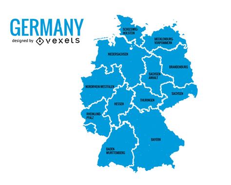 Germany States Map Vector Download