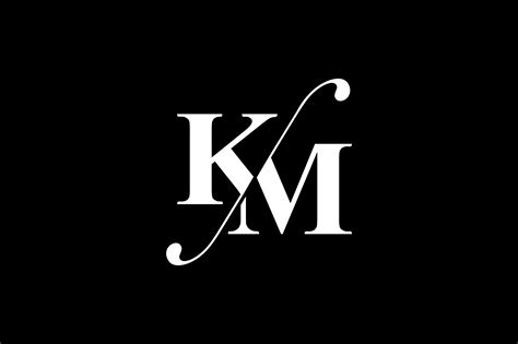 km monogram logo design  vectorseller thehungryjpegcom