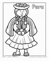 Pages Peru Coloring Heritage Hispanic Culture Around Kids Month Spanish Worksheets Multicultural Color Education Printable Sheets Coloriage Colouring Grade People sketch template
