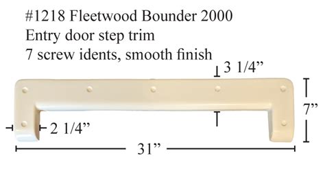 fleetwood rv fiberglass entry door step trim sierra engineering company