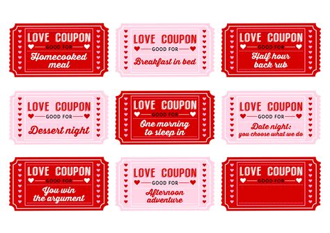 Free Printable Love Coupons For Couples On Valentines Day Catch My
