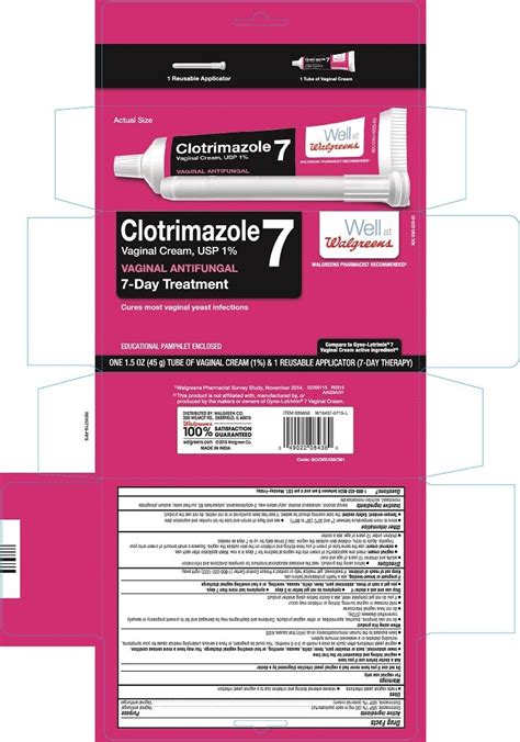 clotrimazole walgreen company 1g in 100g cream