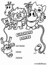 Tiere Einladung Coloriage Geburtstagsparty Hellokids sketch template