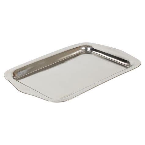 stainless steel serving tray food platter dinner salver silver effect polished ebay