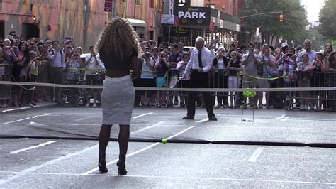 david letterman and serena williams tennis match youtube
