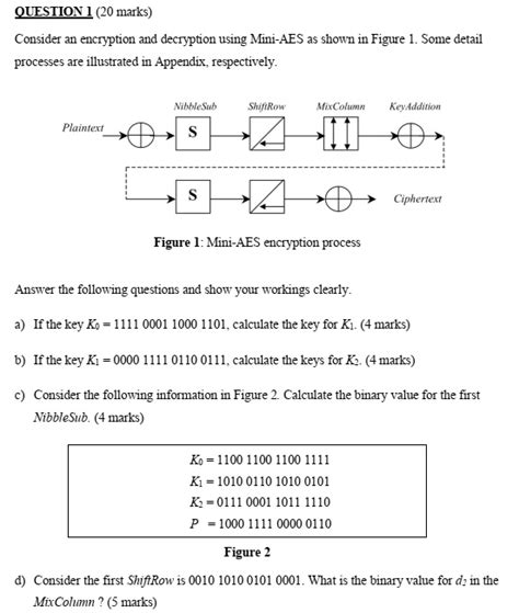 solved question 1 20 marks consider an encryption and decryption