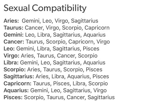 Sexual Compatibility Astrology Chart Chart Examples