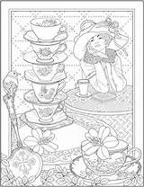 Coloring Pages Adult Tea Time Book Books Printable Dover Publications Colouring Creative Haven Sheets Welcome Designs Colored Choose Board Doverpublications sketch template