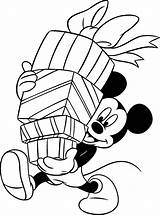 Christmas Mickey Mouse Coloring Pages Clipart Print Getdrawings sketch template