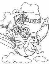 Coloring Pages Disney Rescuers Classic Walt Print Button Utilising Grab Feel Well Kids Size Through sketch template
