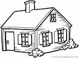 Coloring Houses Pages House Popular sketch template