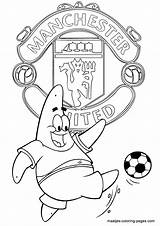 Manchester United Coloring Pages Soccer Man Patrick Colouring Logo Print Star Club Printable Madrid Real Color Maatjes Getcolorings Goku Gete sketch template