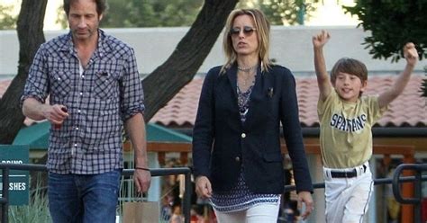 Tea Leoni With Her Ex Husband David Duchovny And Their Son
