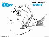 Dory Coloring Pages Dots Connect Kids sketch template