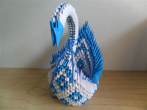 origami blue diamond swan  tlvorigami  deviantart