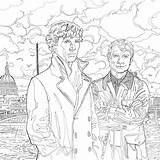 Coloring Pages Geeky Nerd Adults Book Sherlock Books Fans Getcolorings Printable Doctor Who Cumberbatch sketch template