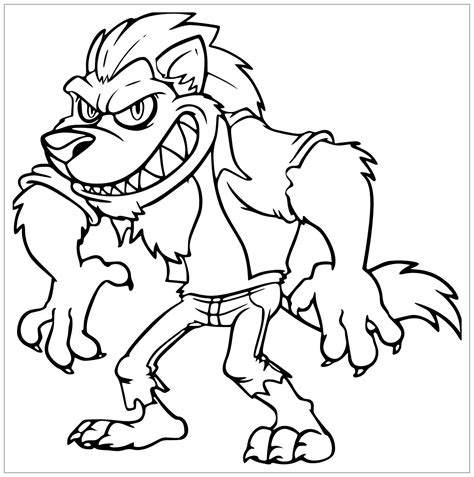 wolf muscle wolf kids coloring pages