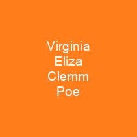 virginia eliza clemm poe shortpedia condensed info