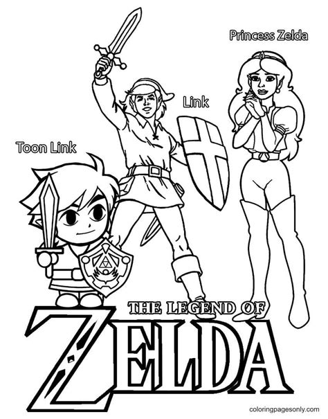 printable zelda coloring pages  kids coloring books coloring