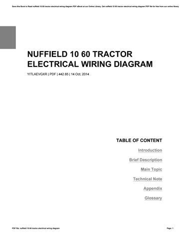 nuffield   tractor electrical wiring diagram  timothy issuu