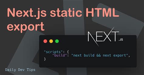 nextjs static html export
