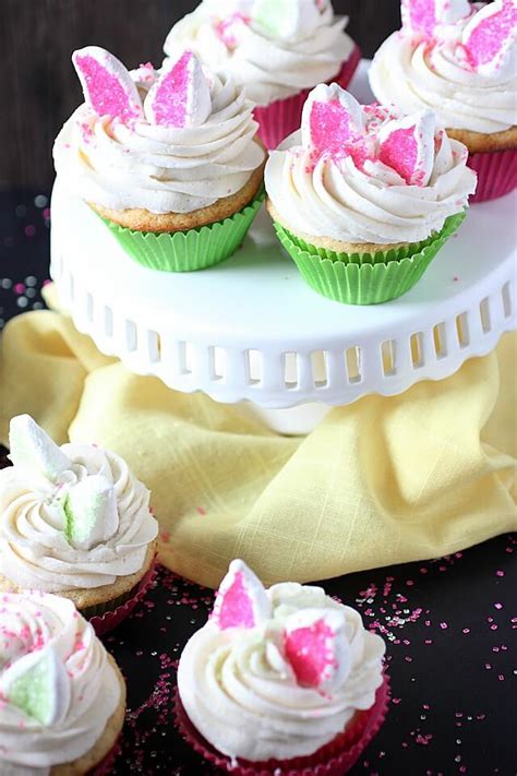 Easter Bunny Cupcakes {orange Vanilla Bean Cupcakes With Marshmallow