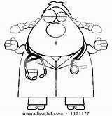 Coloring Veterinarian Pages Vet Doctor Clipart Surgeon Female Shrugging Careless Cartoon Thoman Cory Mad Vector Outlined Clueless Getdrawings Royalty 2021 sketch template