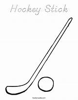 Hockey Coloring Stick Outline Built California Usa Twistynoodle sketch template