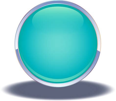 clipart glossy blue button