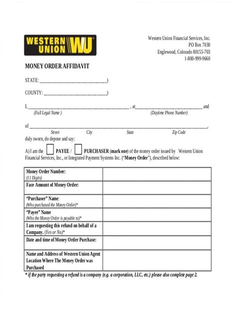 blank money order template   money order