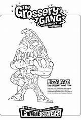 Grossery Gang Coloring Pages Pizza Printable Kids Pack Trash Printables Face Via Color Getcolorings Choose Board Ca sketch template